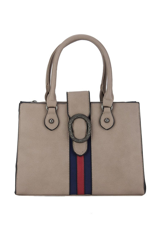 Liza Beige Emblem Shopper Bag