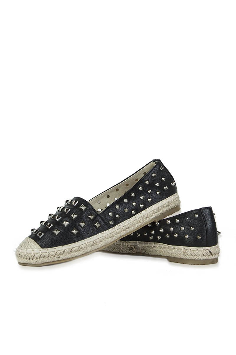 Maisie Black Stud Espadrilles