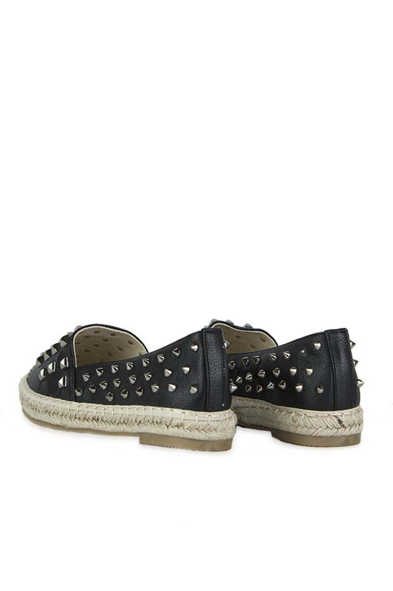 Maisie Black Stud Espadrilles