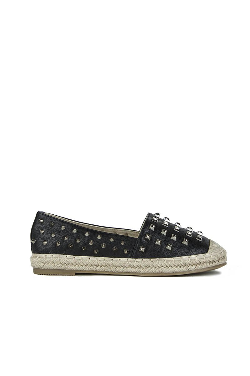 Maisie Black Stud Espadrilles