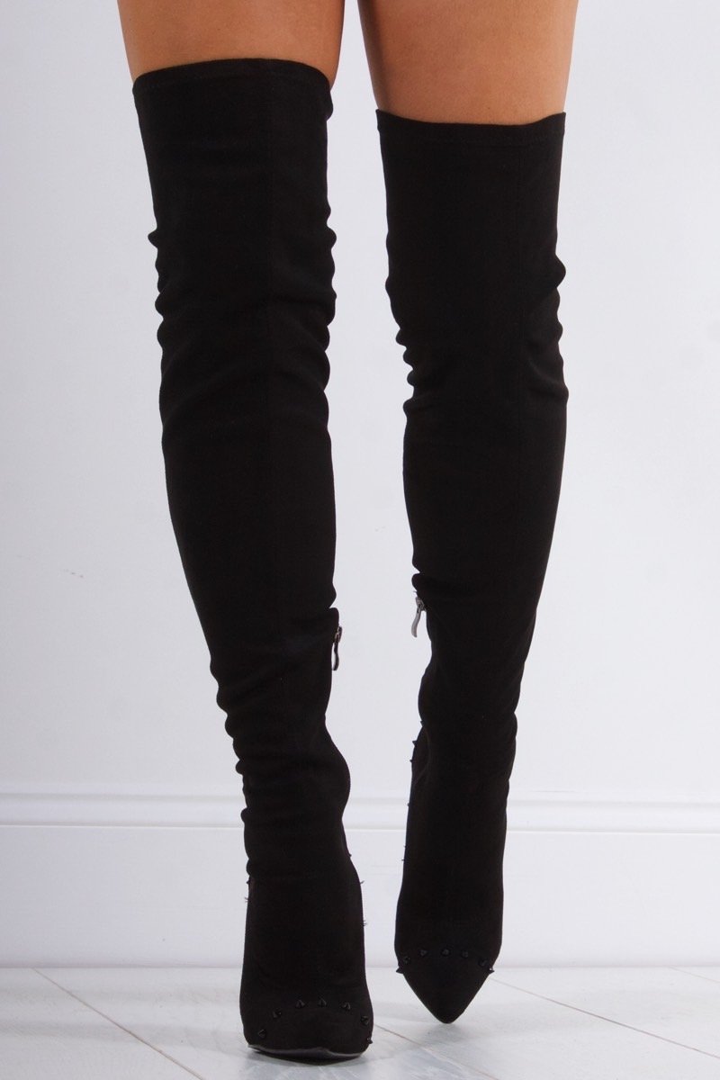 Margo Black Thigh High Boot