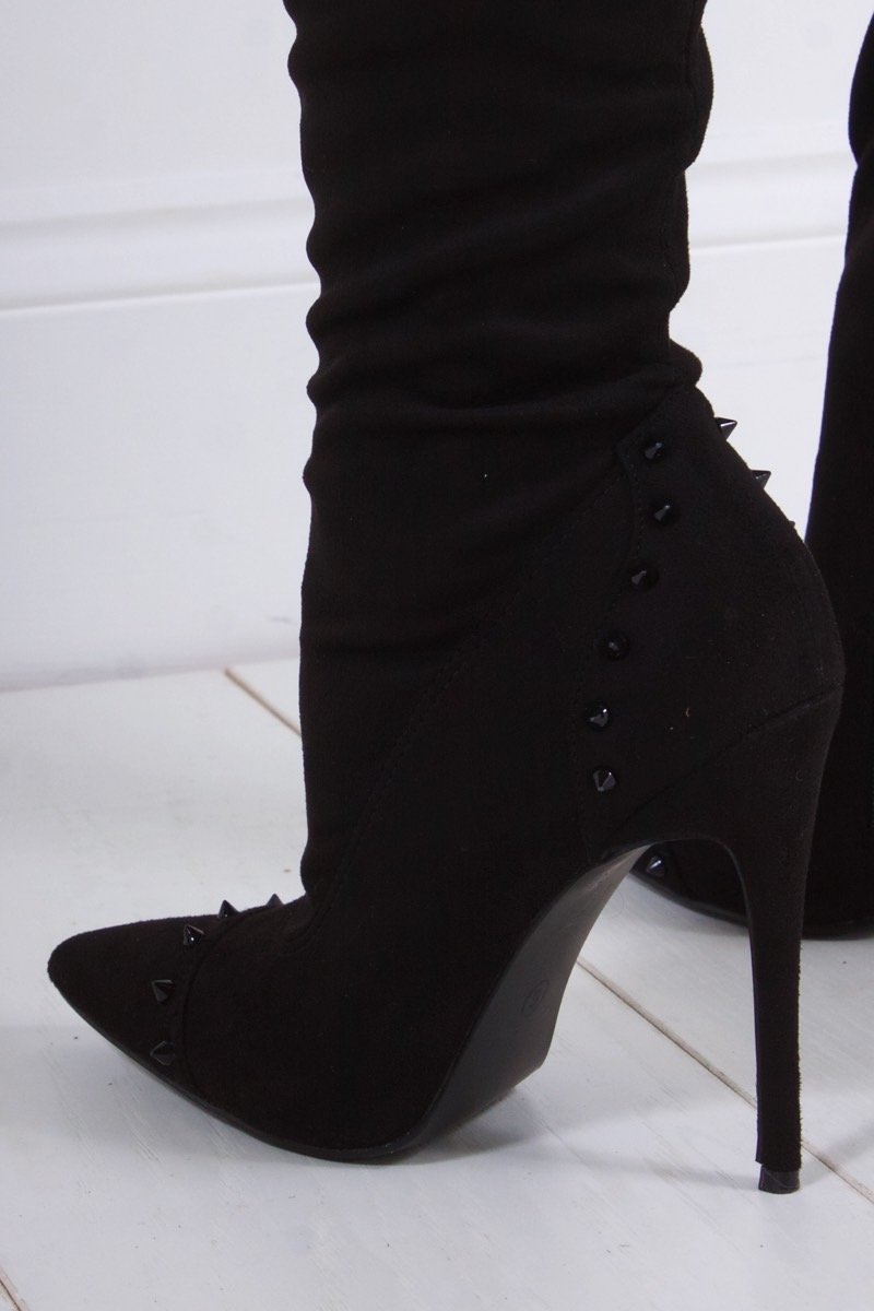 Margo Black Thigh High Boot