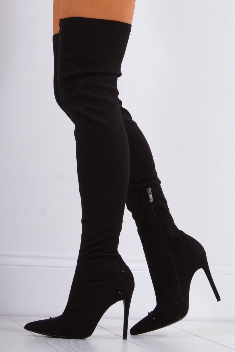 Margo Black Thigh High Boot