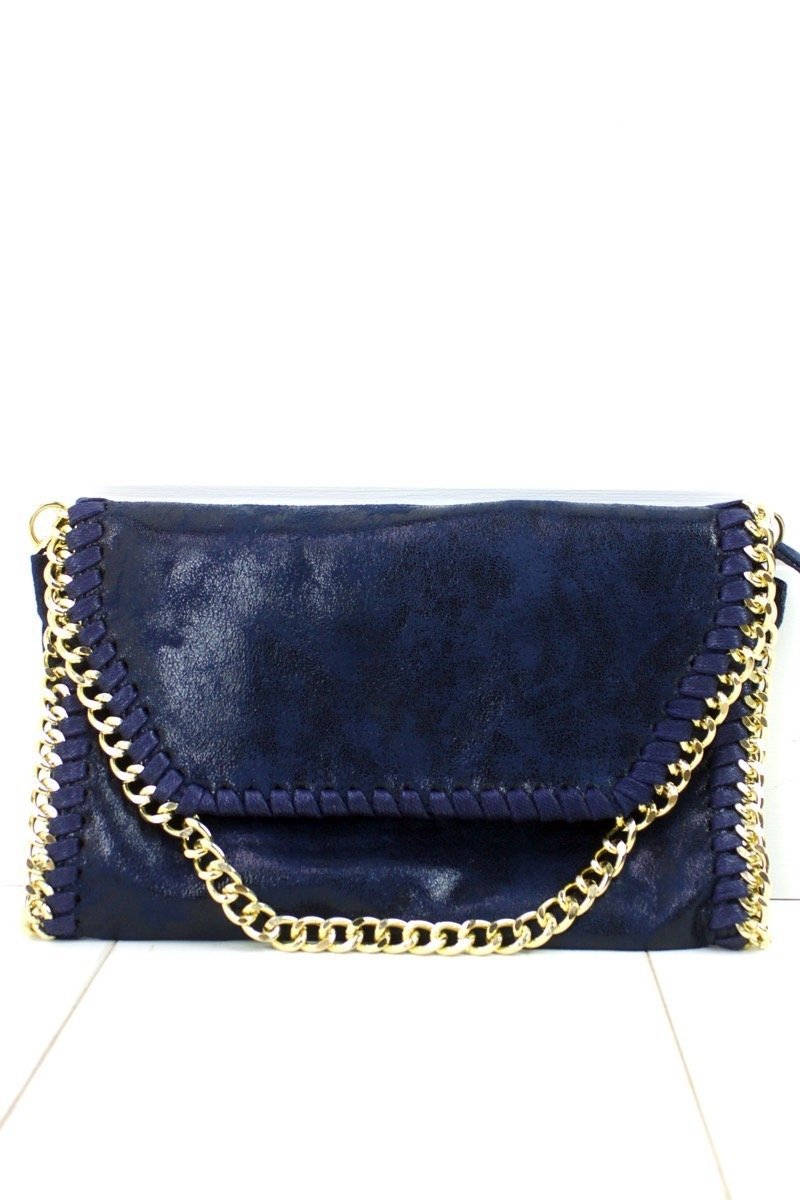 Meghan Blue Chain Shoulder Bag