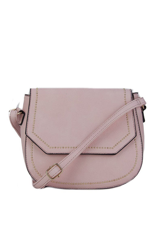 Melanie Pink Cross Body Bag With Gold Detail