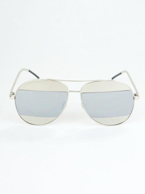 Miami Silver And Steel Split Aviator Sunglasses