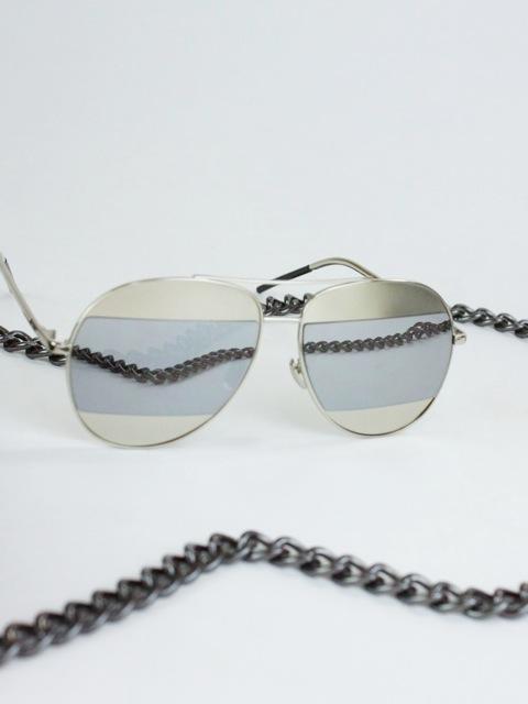 Miami Silver And Steel Split Aviator Sunglasses