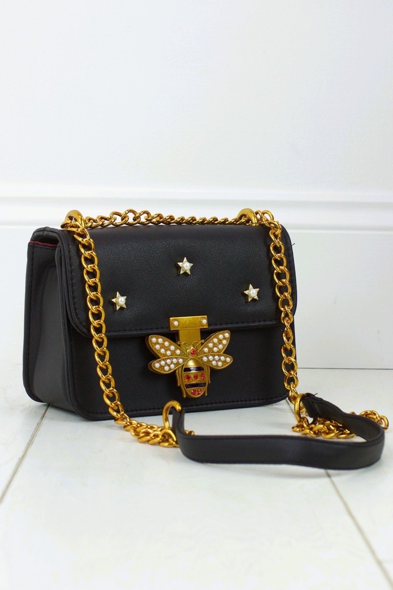 Mina Black Mini Shoulder Bag