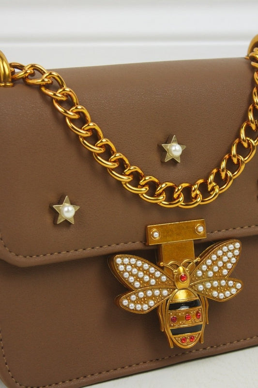 Mina Brown Mini Shoulder Bag