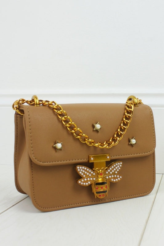 Mina Camel Mini Shoulder Bag