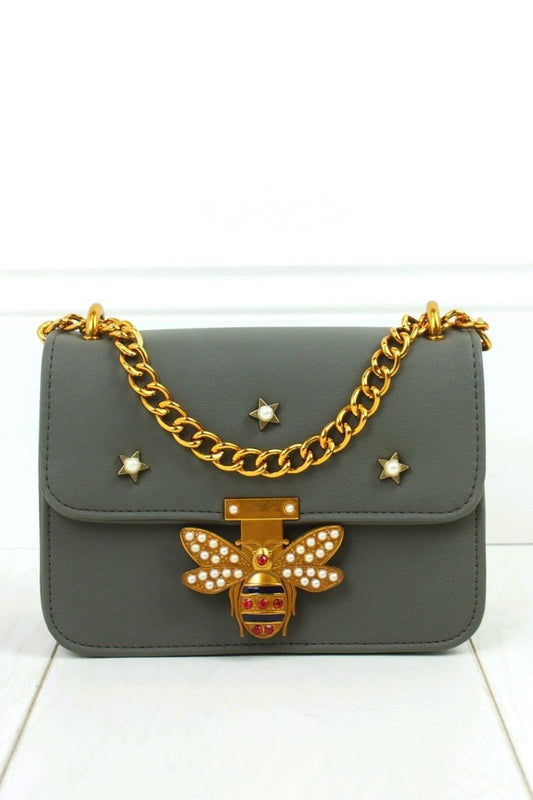 Mina Grey Mini Shoulder Bag