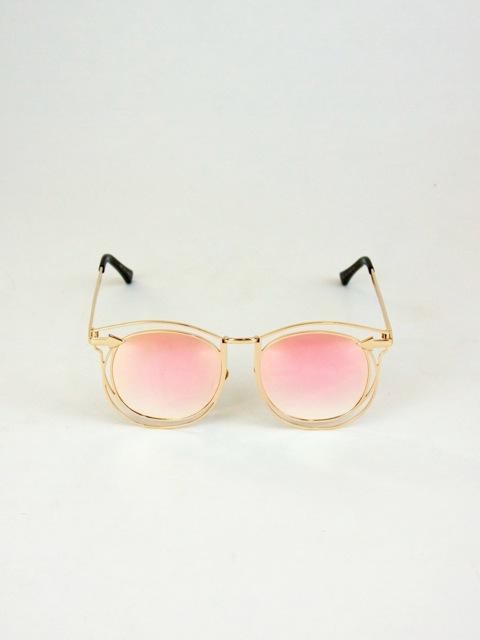 Monaco Rose Gold Oversize Sunglasses