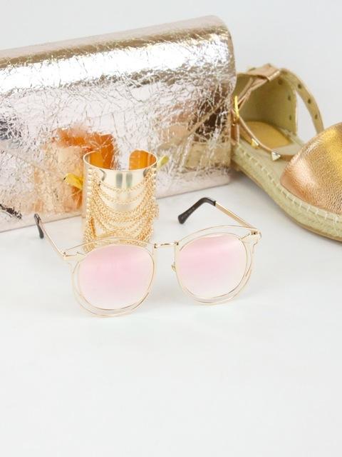 Monaco Rose Gold Oversize Sunglasses