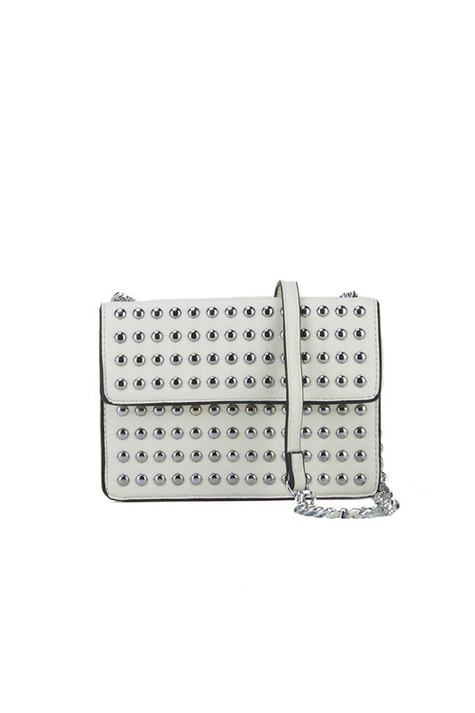 Nieve Beige Stud Crossbody Bag