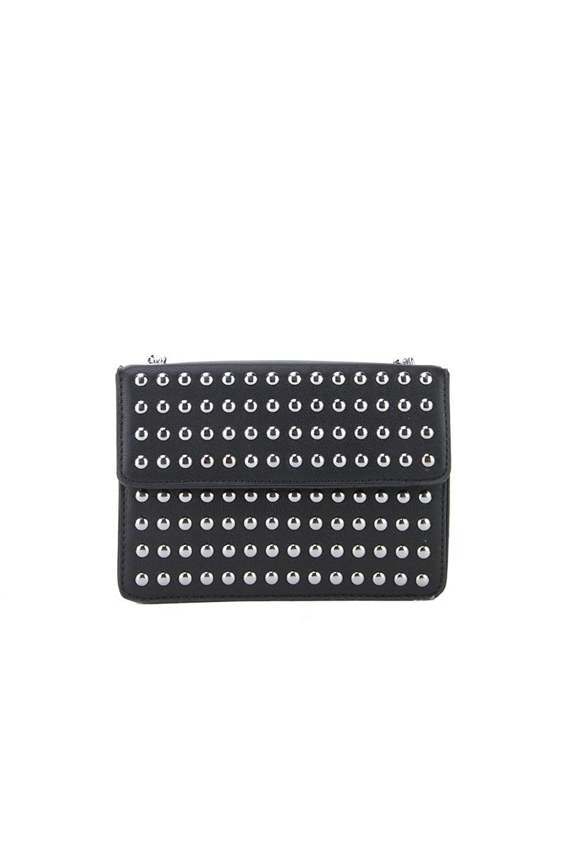 Nieve Black Stud Crossbody Bag