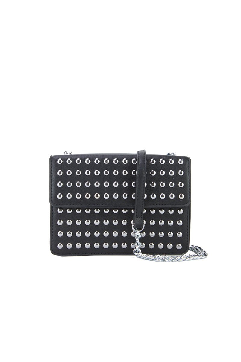 Nieve Black Stud Crossbody Bag
