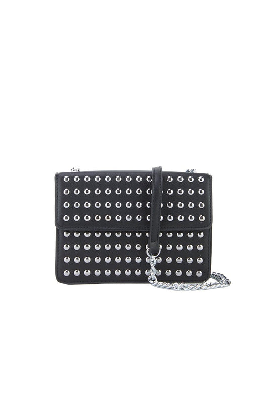 Nieve Black Stud Crossbody Bag