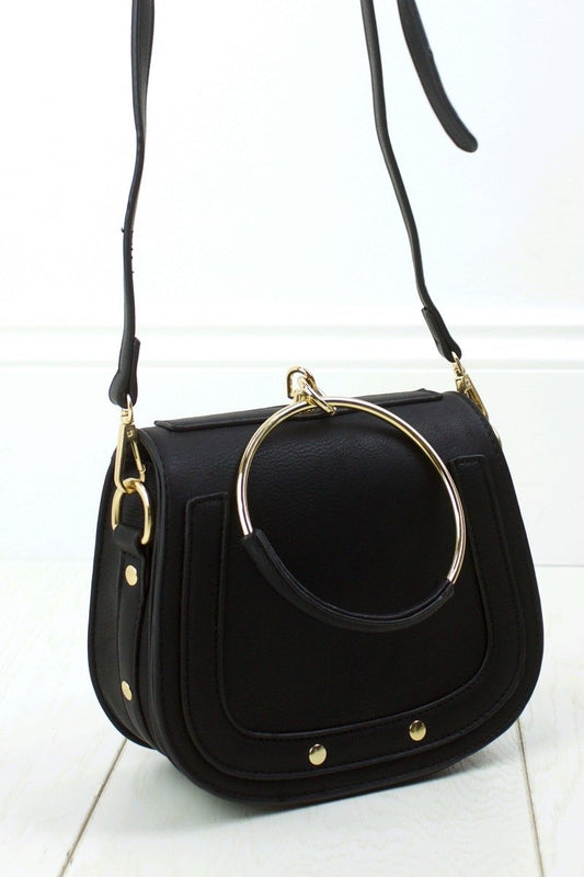 Nila Black Bracelet Shoulder Bag