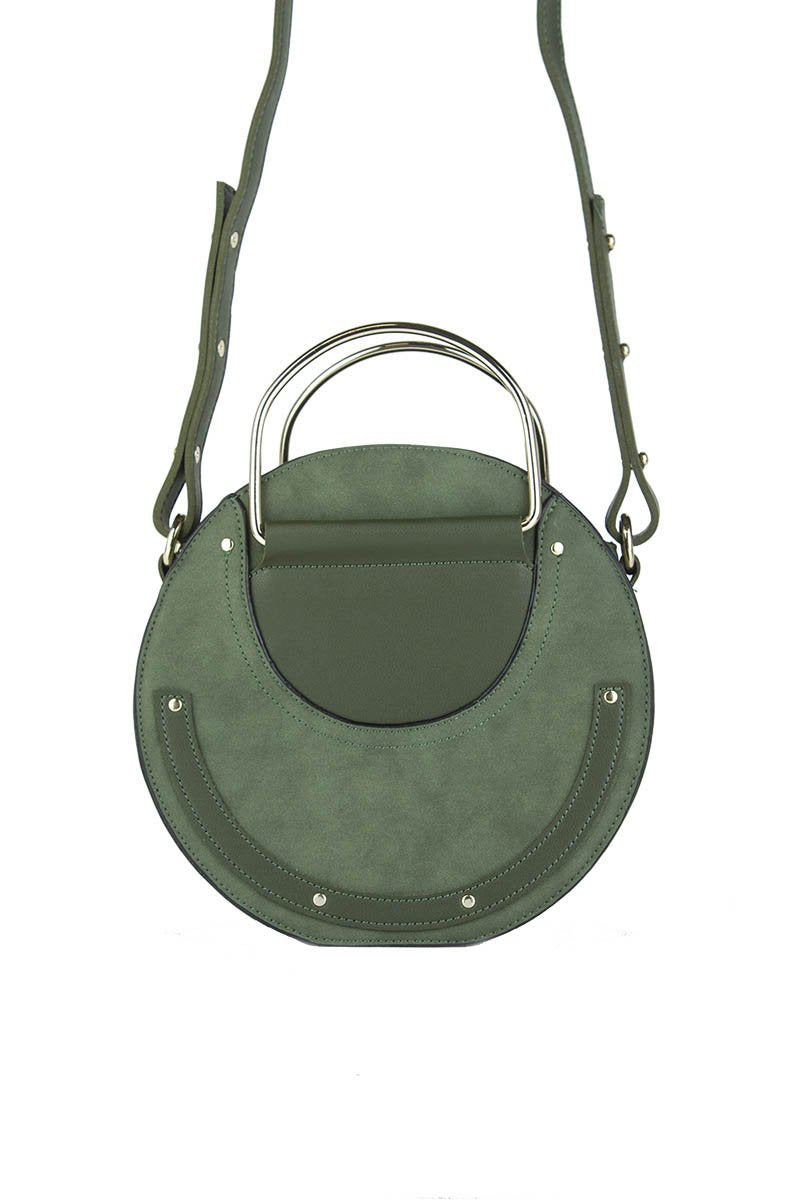 Pandora Khaki Round Cross-Body Bag