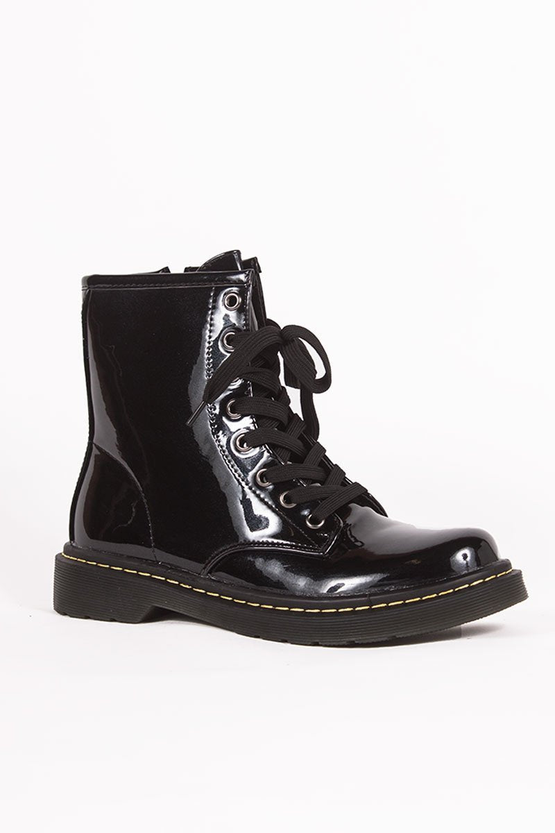 Robyn Black Lace Up Ankle Boots