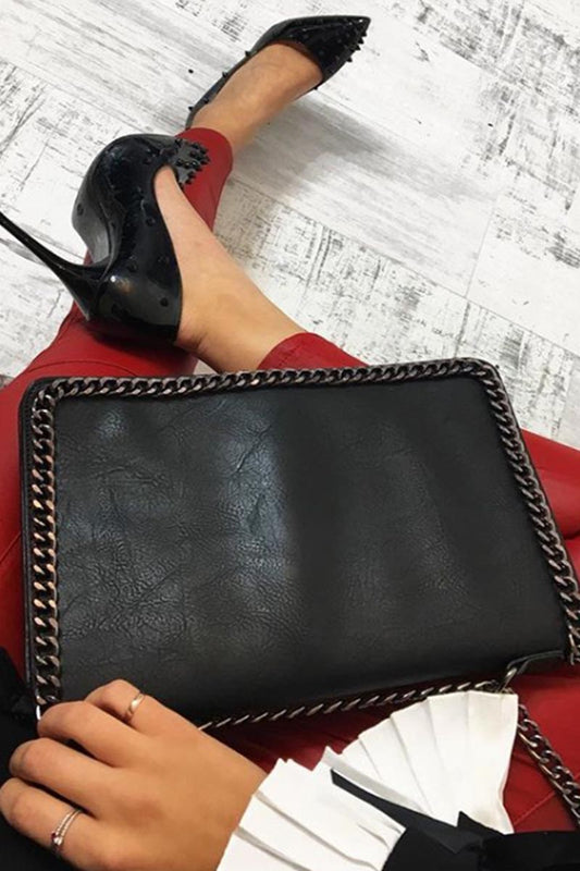 Rosie Black Chain Shoulder Bag