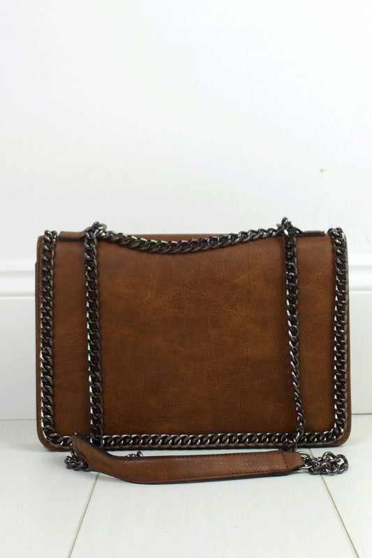 Rosie Brown Chain Shoulder Bag