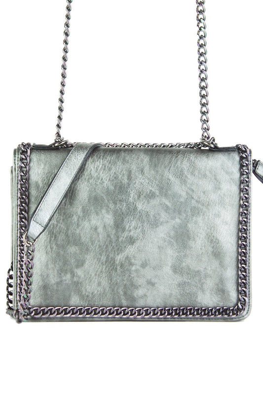 Rosie Grey Chain Shoulder Bag