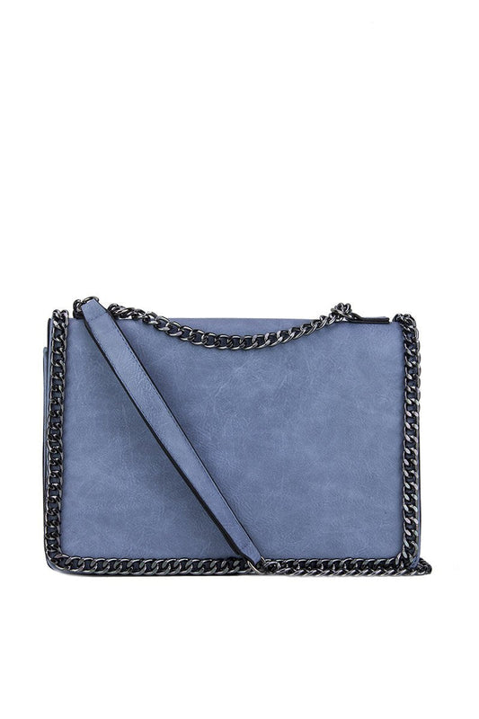 Rosie Light Blue Chain Shoulder Bag