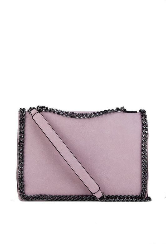 Rosie Light Pink Chain Shoulder Bag