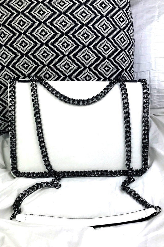Rosie White Chain Shoulder Bag