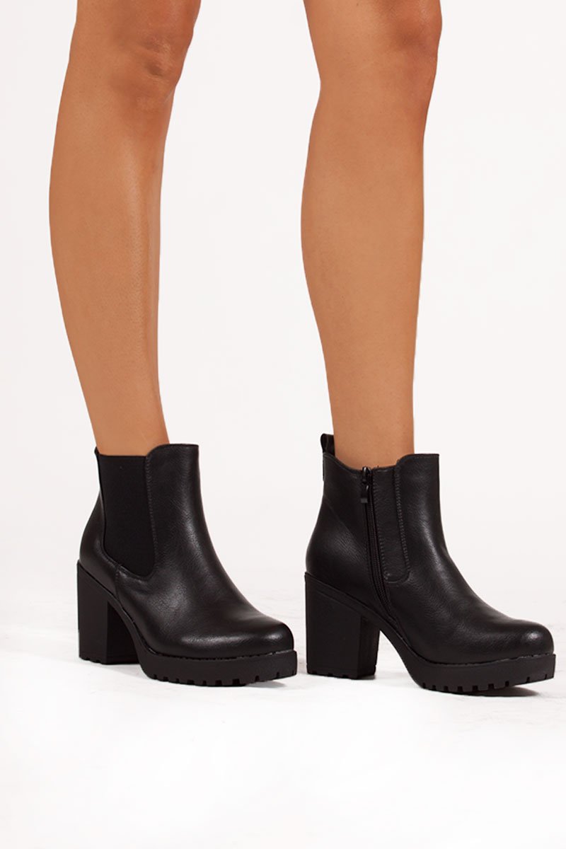 Rubie Black Heeled Ankle Boots