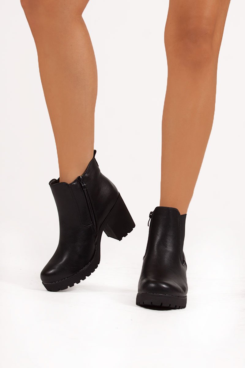 Rubie Black Heeled Ankle Boots