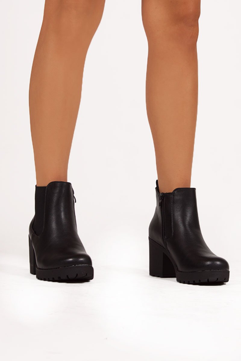 Rubie Black Heeled Ankle Boots