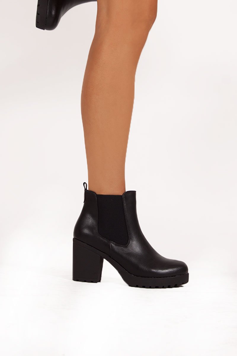 Rubie Black Heeled Ankle Boots