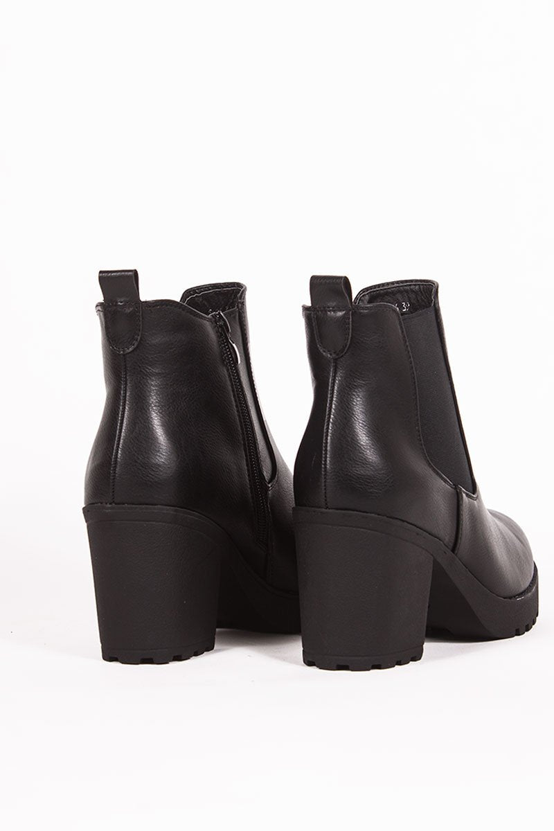 Rubie Black Heeled Ankle Boots