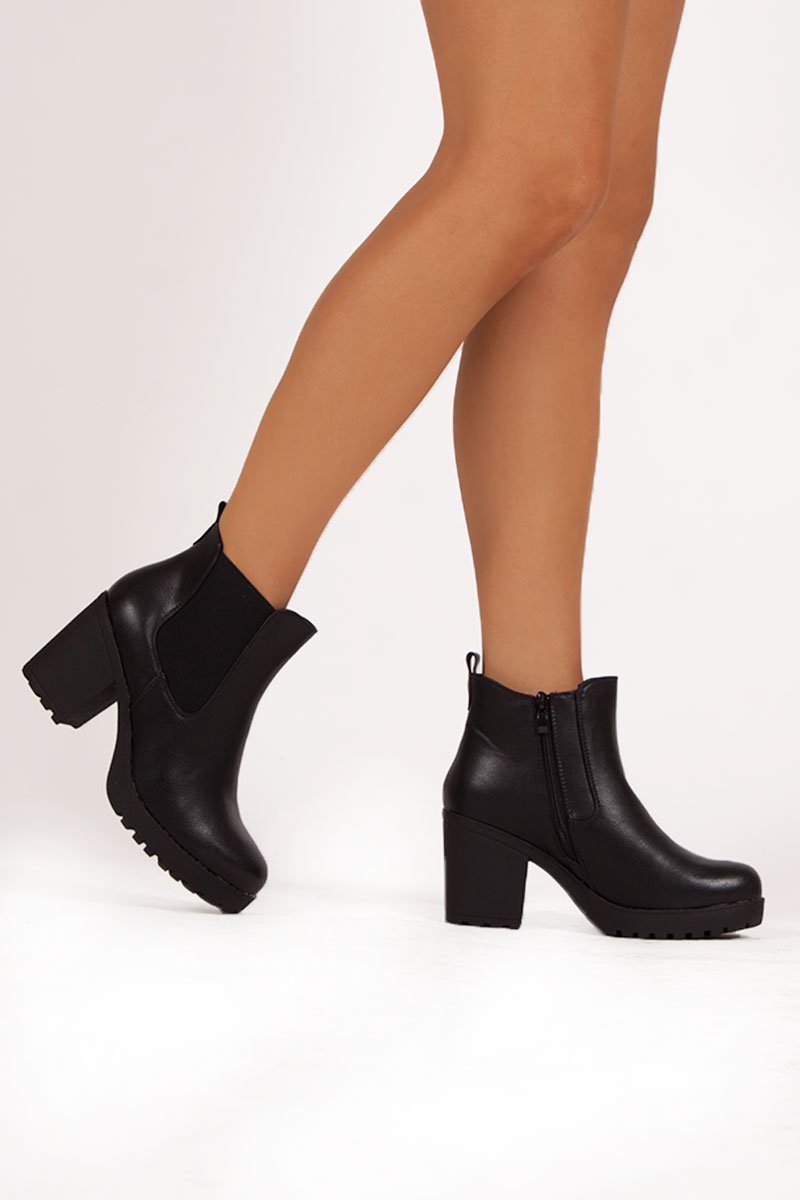 Rubie Black Heeled Ankle Boots