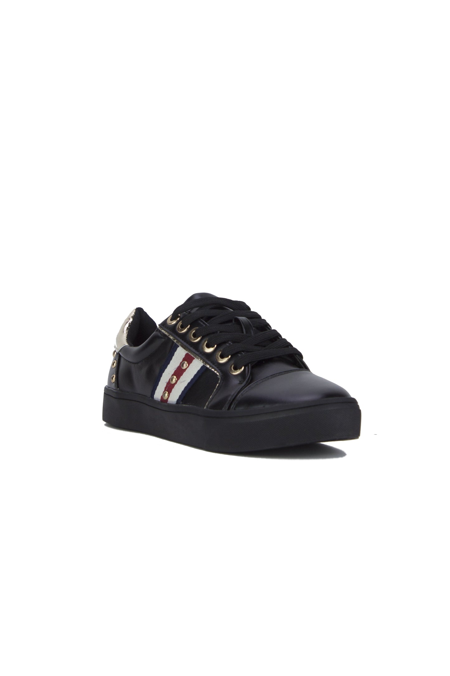 Sarah Black Trainers With Metallic Detail