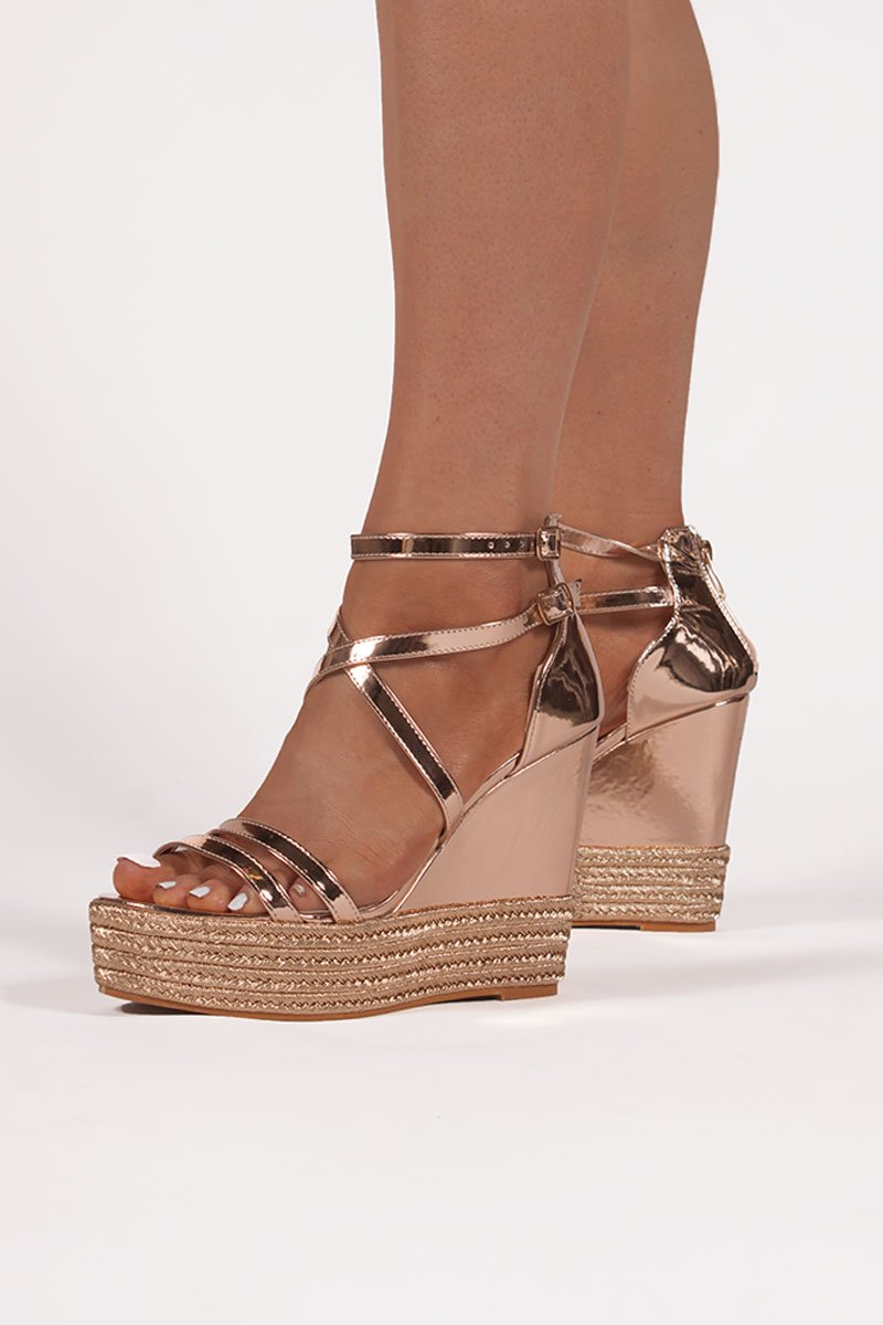 Sia Rose Gold Wedges