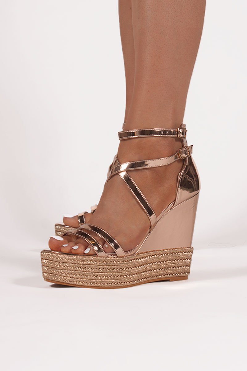 Sia Rose Gold Wedges