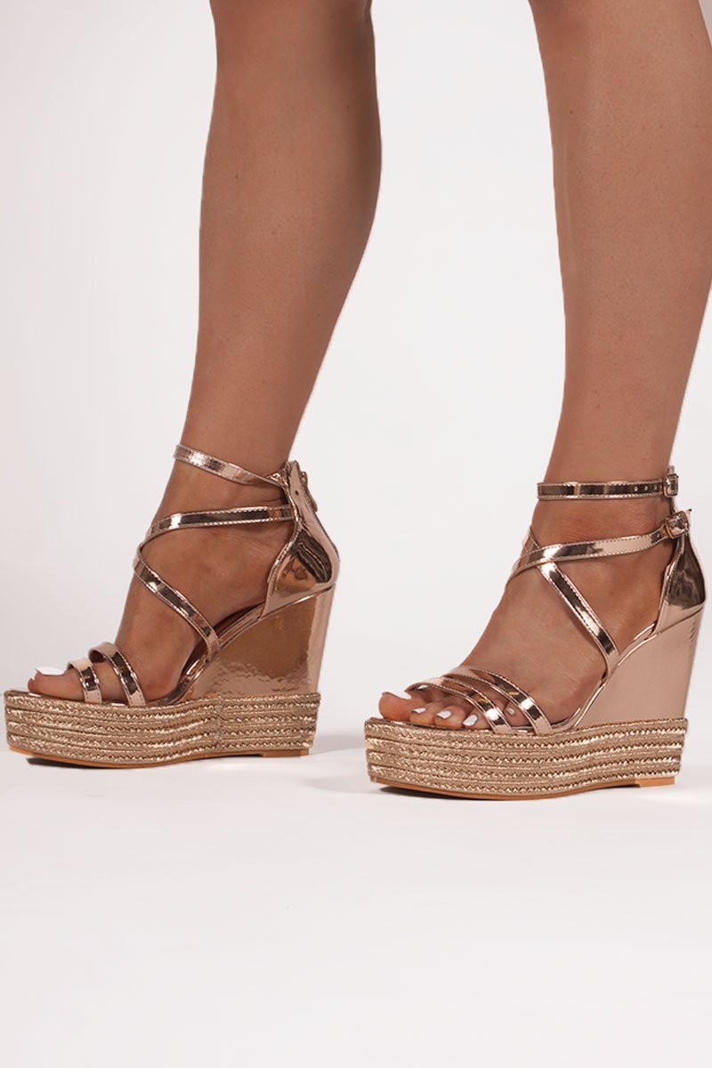 Sia Rose Gold Wedges