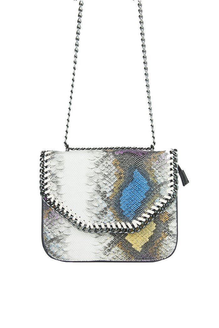 Stella Blue Python Chain Shoulder Bag