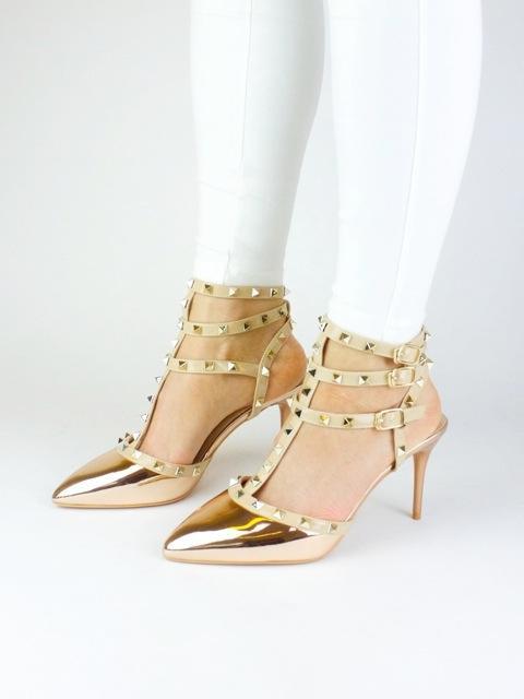 Tamara Rose Gold Stud Heels