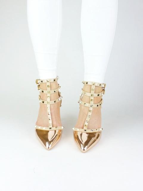 Tamara Rose Gold Stud Heels