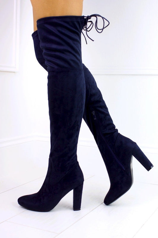 Taylor Navy Over Knee Boot
