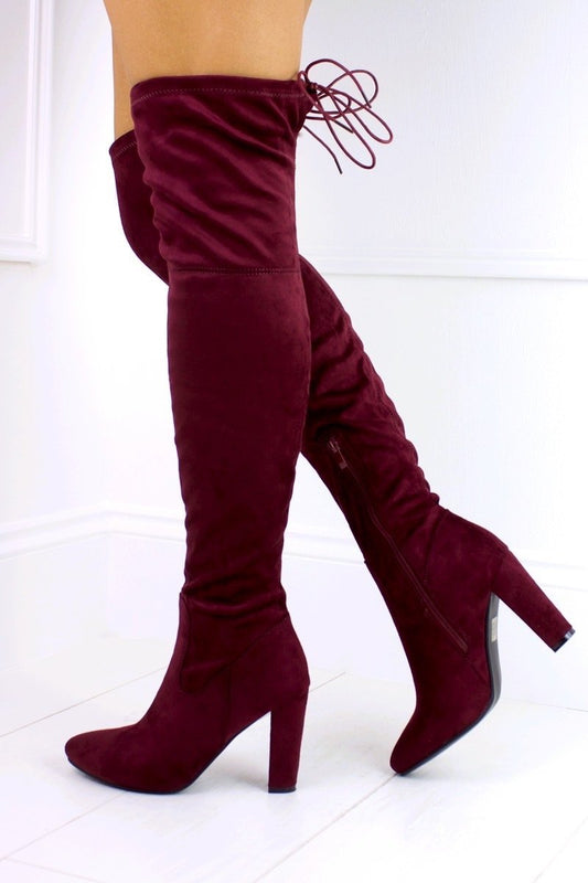 Taylor Wine Over Knee Boot