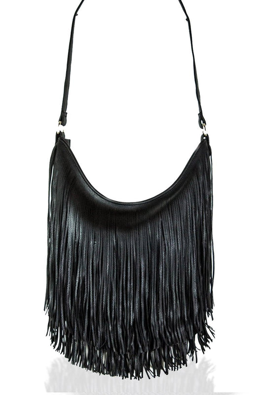 Toni Black Fringe Bag