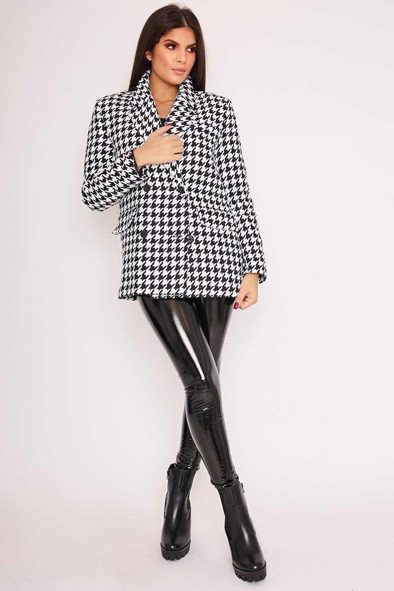 Liberty Monochrome Dogtooth Double Breasted Coat