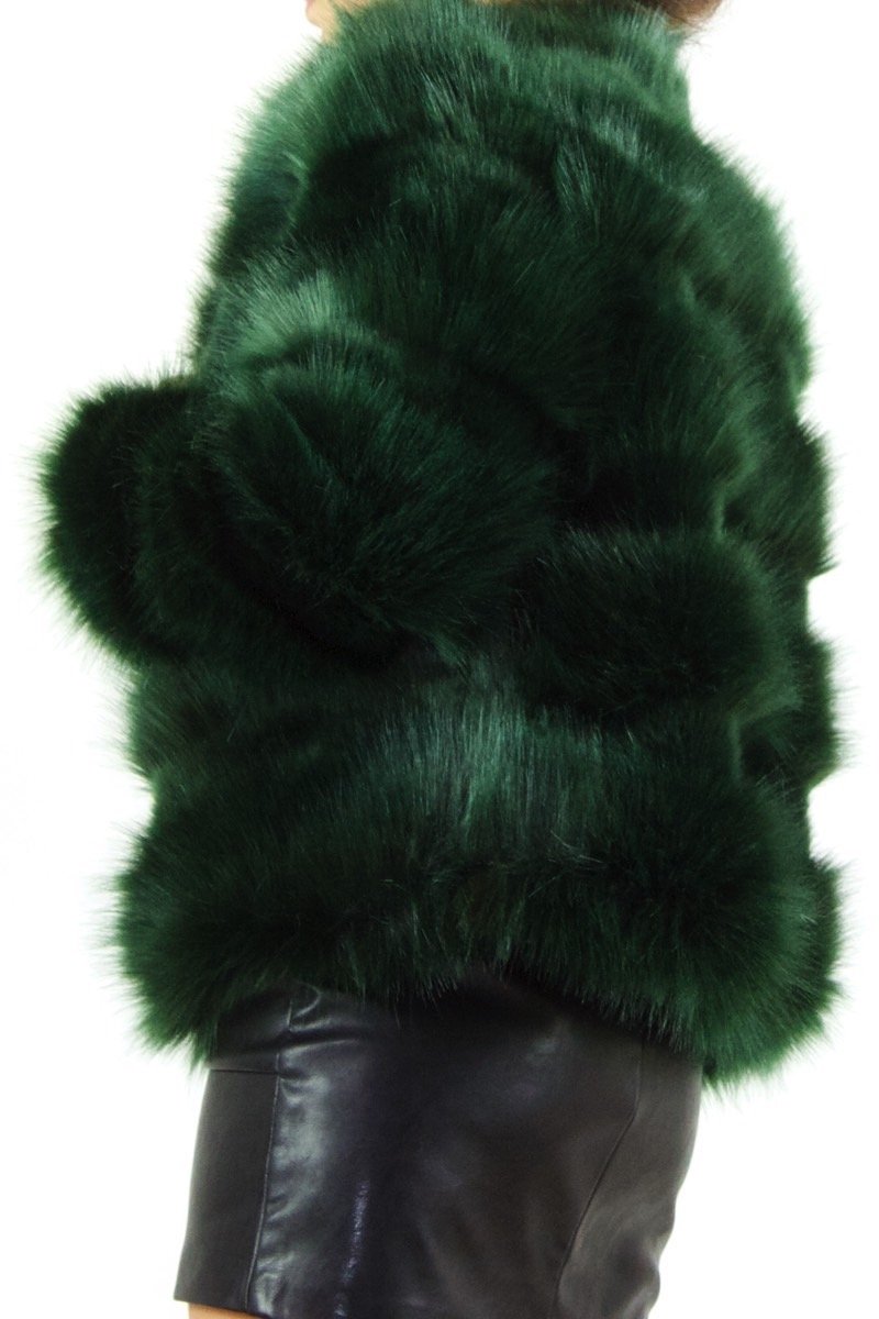 Polly Green Faux Fur Jacket